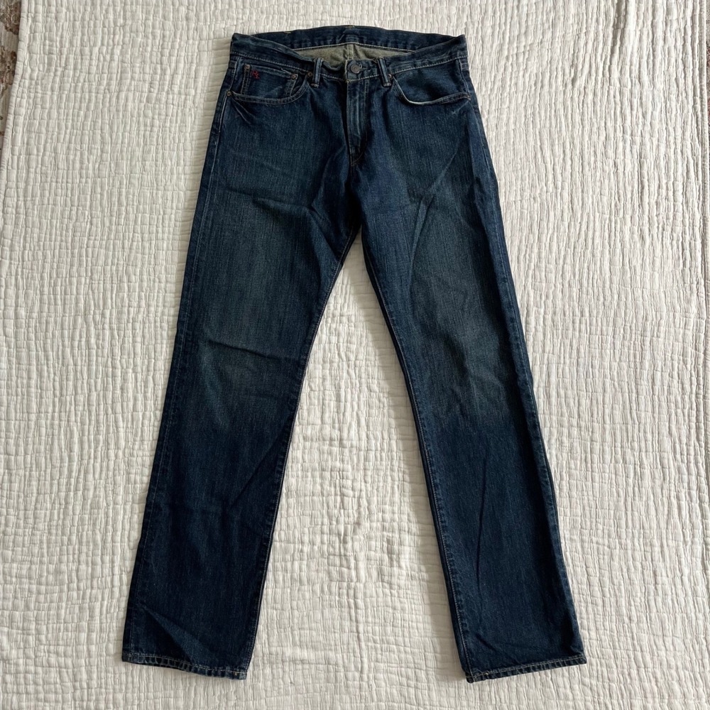 Polo Ralph Lauren 867 Classic Fit Jeans Mens Tag 32x34 Measures 34x34 Dark Wash